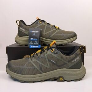 Hi-Tec AWW Mauna Hiker WP Shoes Men's Size 10.5 DK GREEN/Dk Green CH80104M-GG